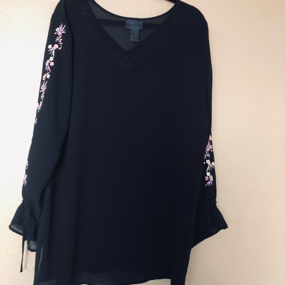 Worthington top long sleeve | Color black 1X - Picture 4 of 6